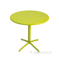 Table ronde pliante en métal de 76 cm